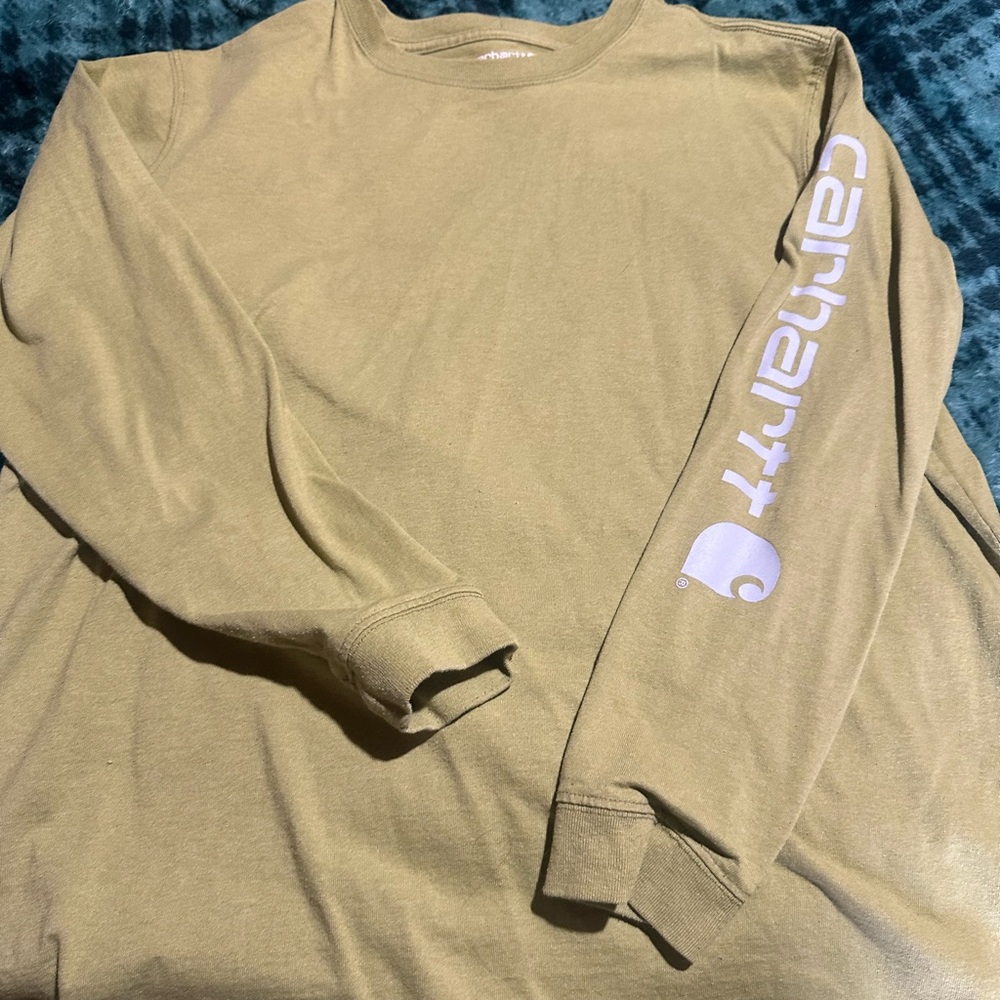 Carhartt Olive Green Loose Fit Long Sleeve Tee